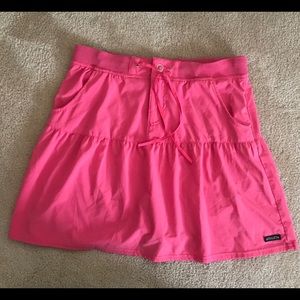 Athleta Pink Side Pockets Front Zipper Mini Skirt